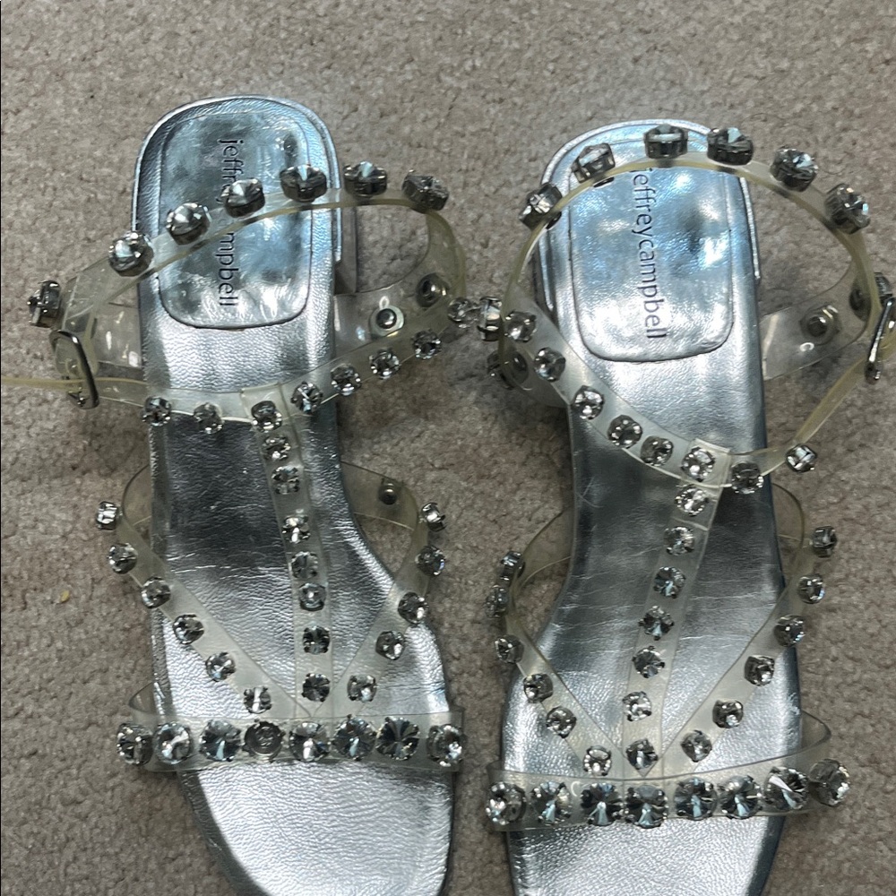 Jeffrey Campbell Metallic Studded Sandals